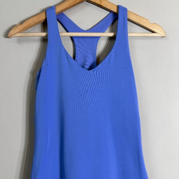 Girlfriend Collective Alpine Lola V-Neck Mini Dress Women's Small Blue Tennis - Picture 5 of 12